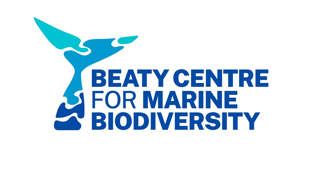 The Beaty Centre for Marine Biodiversity Blue text on a white background that reads the Beaty Centre for Marine Biodiversity