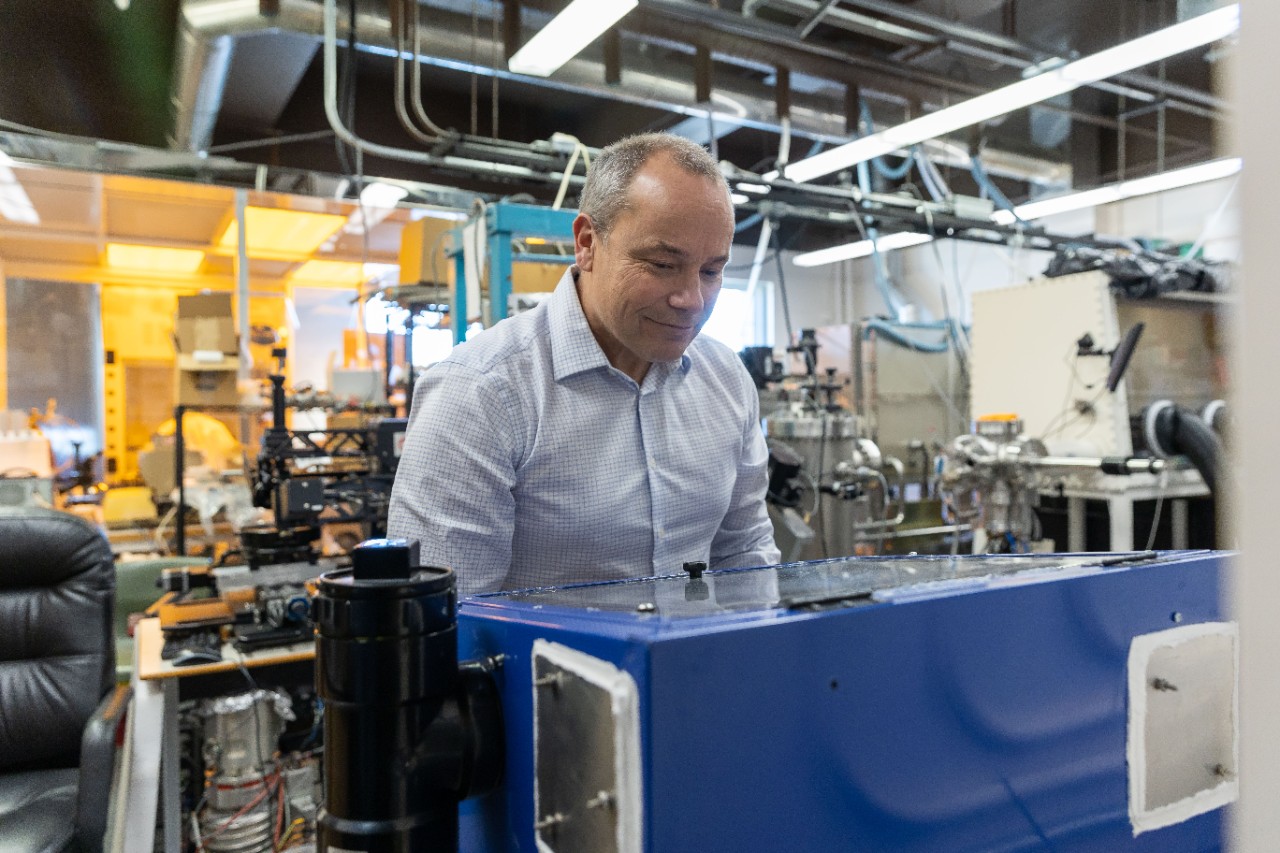 Dalhousie researcher working in a clean tech lab.
