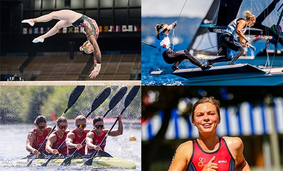 Collage of Dal alumni competing at the Olympics in Paris.