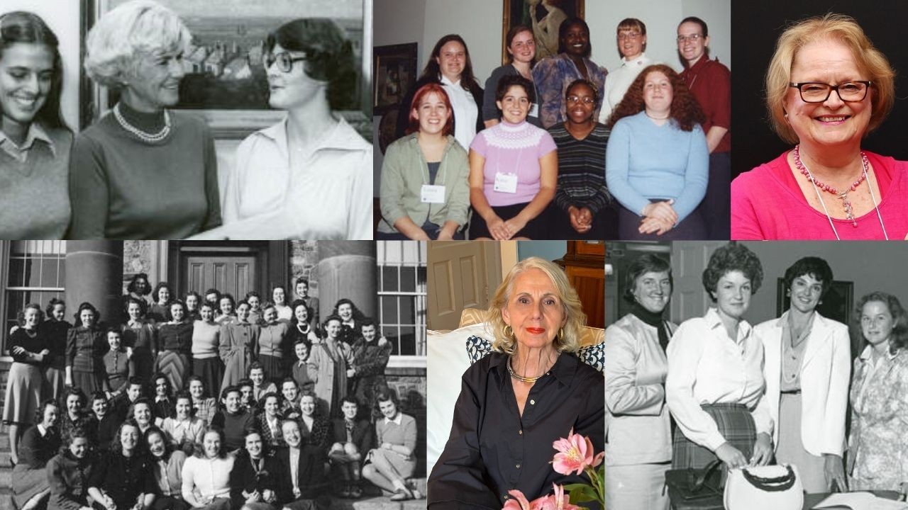 Collage of women involved with Dalhousie through the years and decades.