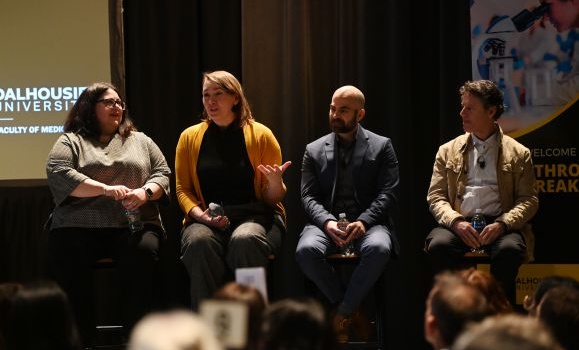 Breakthrough Breakfast speakers (L-R) Drs. Emily Gard Marshall, Ruth Lavergne, Mathew Grandy, and Kevin Pottie.