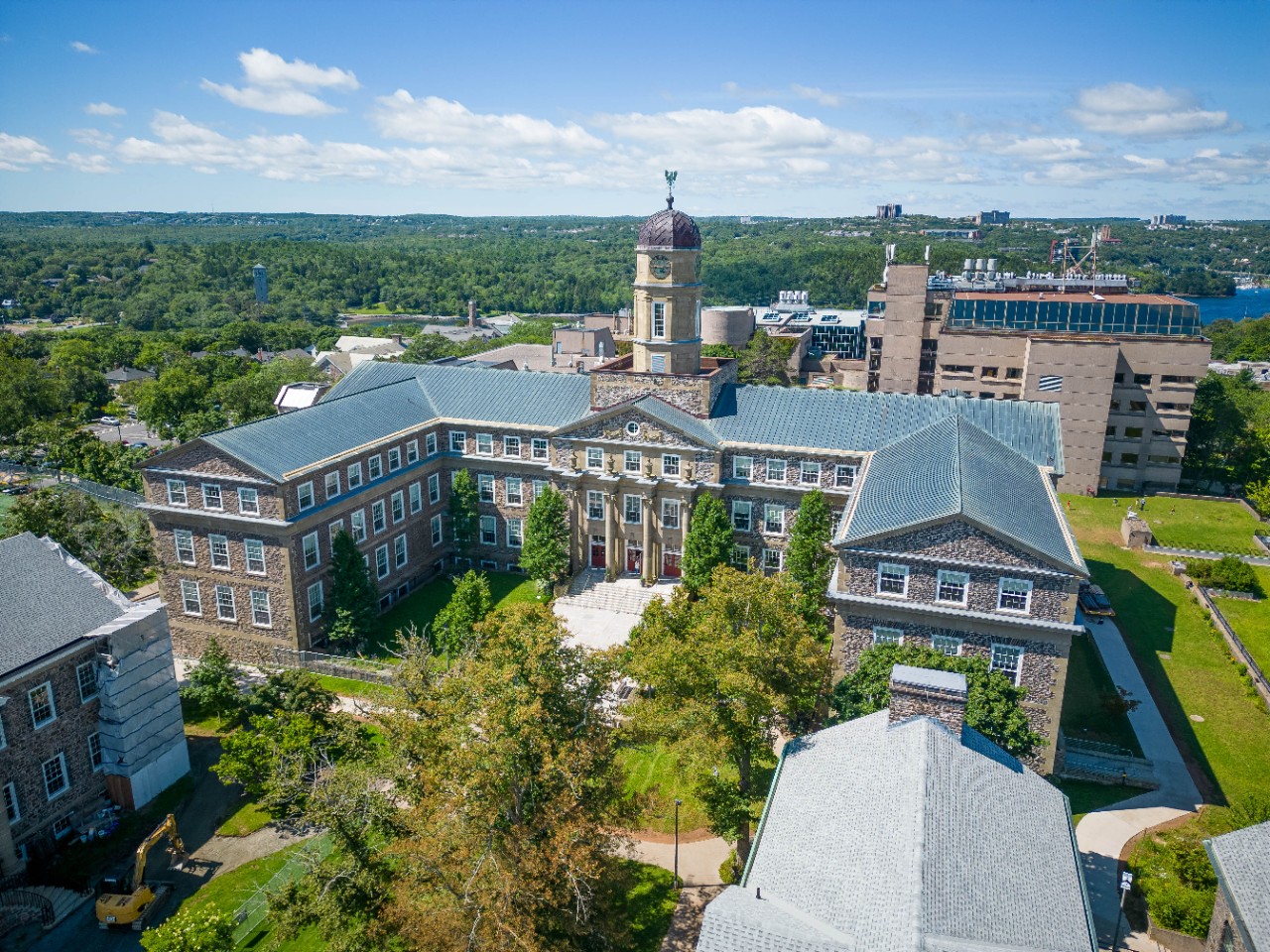 Henry Hicks building on a summer day