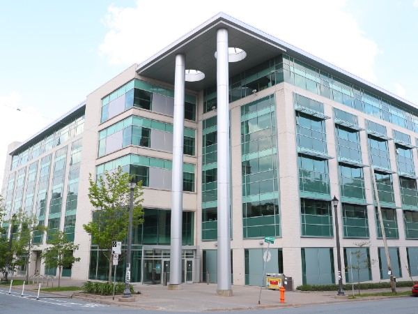 A street view of Dal Management’s Kenneth C. Rowe Management Building. 