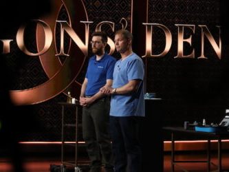 From a distance, the Ring Rescue team making their pitch on Dragon’s Den.