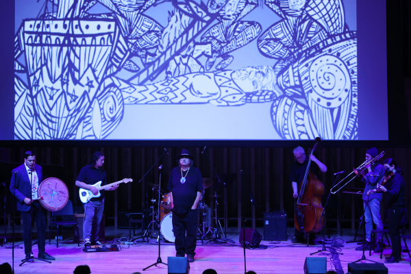 A band on stage